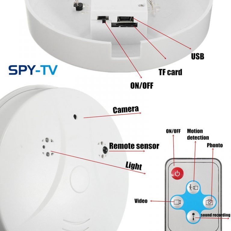 Indoor Hidden Spy Camera Smoke Detector 2