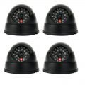 4-Pack Dummy Fake CCTV Security Dome Cameras