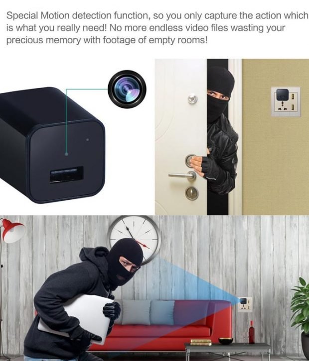 usb wall charger spy camera - 1