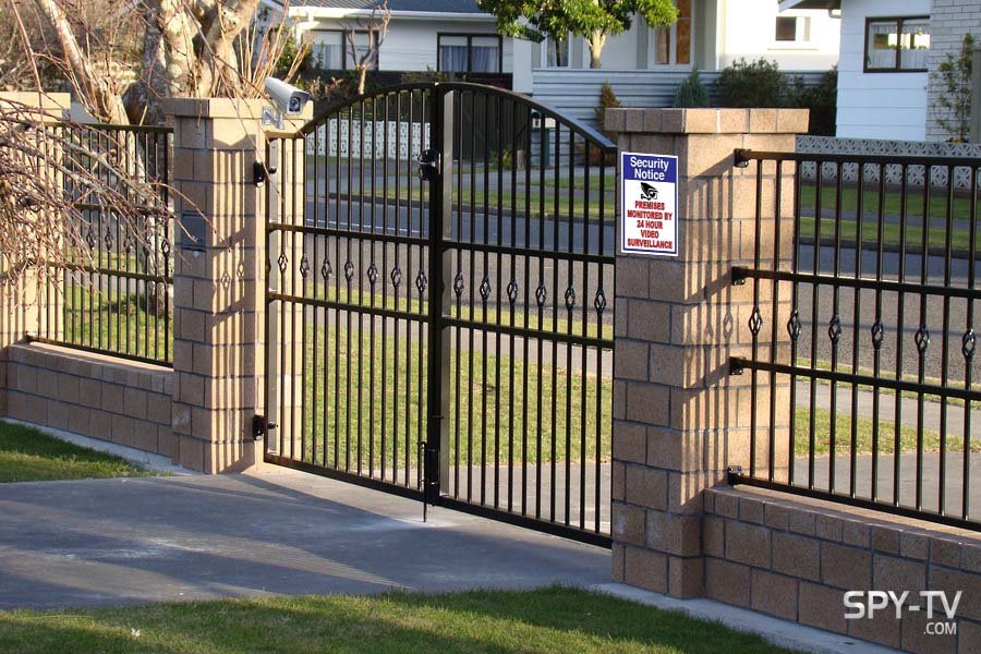gated house security camera stickers
